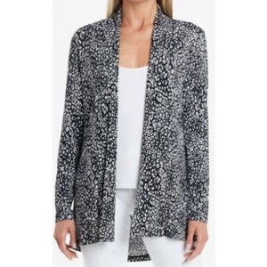 Vince Camuto Womens Sweater Black USA Size Small S Open Front Cardigan